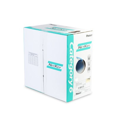 Bobina de Cable UTP 305 m. de Cobre, NetKey, Azul, Categoría 6 (24 AWG), 1000Mbps, Riser (CMR), de 4 pares Bobina de Cable UTP 305 m. de Cobre, NetKey, Azul, Categoría 6 (24 AWG), 1000Mbps, Riser (CMR), de 4 pares